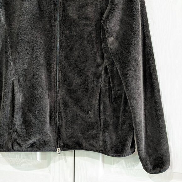Danskin Now Women's Fleece Jacket, XL 16/18, Black Soot, Zip Front, Long Sleeve - Picture 5 of 16